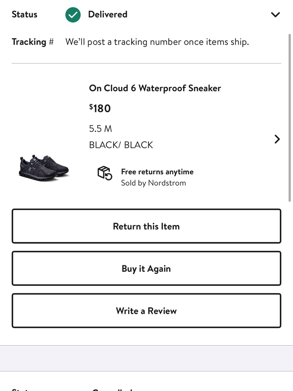 On Running Women's Black Athletic Sneakers - Picture 2 of 2